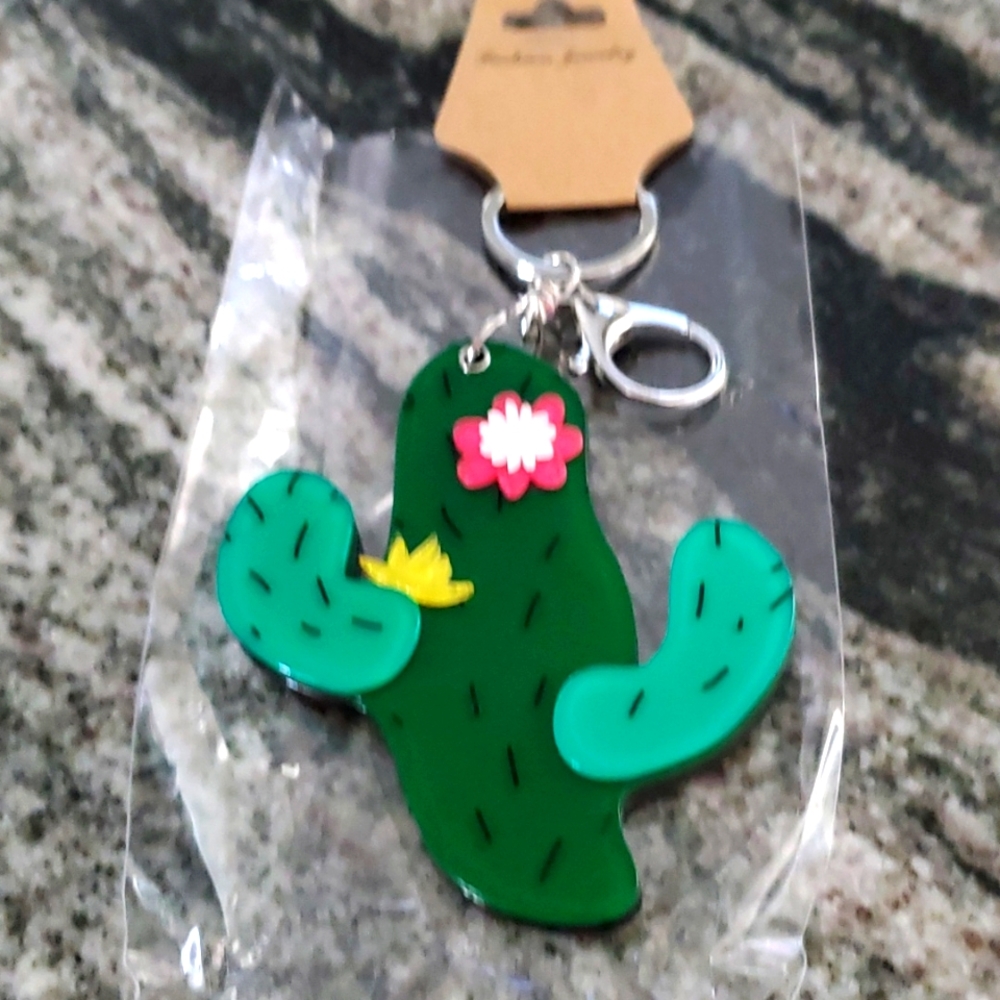 DIVAS LiMiTED Cactus Key Holder - Green and Pink